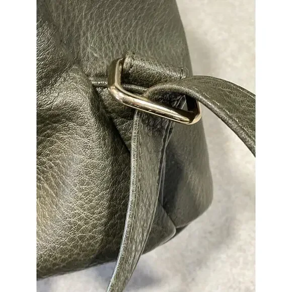 Sondra Roberts Squared Pebbled Green Backpack Bag Purse Casual Vegan Leather EUC - Picture 12 of 12